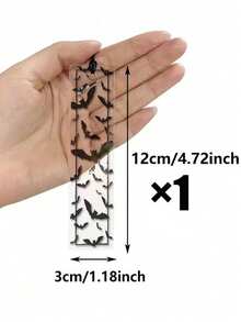Halloween Transparent Acrylic Bat Pattern Bookmark With Black Tassel, Multiple Sizes Available - Thoughtful Gift For Bookworms, Colleagues And Relatives; Acrylic Bookmark Decoration, Perfect For Halloween And Back To School Season - One Size Fits All - View 12