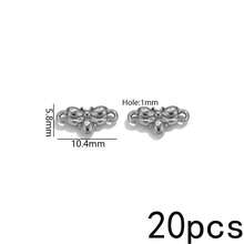 20 Peças Pingentes de Aço Inoxidável Banhados a Ouro 18K com Duplo Furo, Conectores Vintage Boho para Fabricação de Joias, Suprimentos para Fabricação de Joias DIY - Conector duplo suspenso - Visão 23
