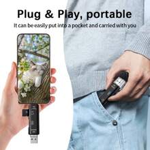 5合1 USB Type-C 外接讀卡機/讀卡器,TF/SD 記憶卡讀卡機,USB 隨身碟,Micro USB 多裝置轉接頭,相容智慧型手機與平板電腦,支援筆記型電腦,輕巧便攜設計,通用連接,精緻表面處理 - 查看 11
