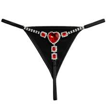 Celana Dalam Tali Bentuk Hati Merah Muda Grosir Rhinestone Brazilian Viquinis Pakaian Pantai Seksi Baru Brief Rave Thong Shorts - tali - View 11