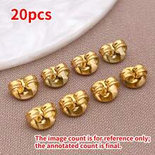 20入 4x7mm 6x7mm 金色不鏽鋼耳環耳釘 低過敏耳環後塞 DIY 珠寶手工配件 - 彩色 - 查看 16