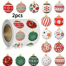 500pcs Roll Merry Christmas Stickers, Christmas Gift Decoration Labels, Scrapbooking Stationery Stickers - Sticker - View 9