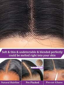 bling hair Parrucca a onde profonde con cinturino regolabile con coulisse, parrucche senza colla, facile da indossare in 3 secondi, 6x4, 5x7, 9x6, parrucca a onde ricce profonde senza colla, parrucca pronta da indossare, parrucca in pizzo pretagliata, capelli umani, 13x4, 13x6, parrucche frontali in pizzo a onde profonde, mezza parrucca pre-sfoltita, adatta ai principianti. - Natural Black - Visualizzare 11