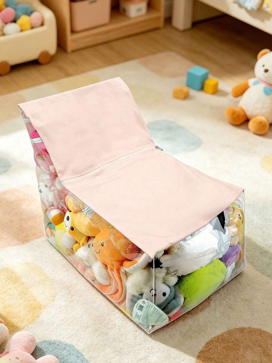 1件透明填充動物造型兒童收納椅 毛絨座墊 適合兒童、嬰兒、新生兒必備用品 - 彩色 - 查看 1