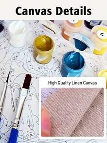 Adult Digital Paint-By-Numbers Canvas, 1 Set 40*50cm Mount Cherry Blossom Adult Color-By-Number Painting, Adult Digital Paint-By-Numbers Kit, Room Decoration, Ideal Gift Frameless - Sets - View 9