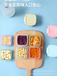4-8pcs Small Food Storage Container Set, Kitchen Lunch Box, Refrigerator Airtight Box, Rectangular Plastic Sealed Storage Box, Small Food Container, Multi-Functional Seasoning Box, 2oz Plastic Material, With Airtight Lid, Stackable, Multi-Purpose, Portable, Suitable For Snacks, Fruits, Oats, Travel And Home Storage, Home Storage Basket, Storage Box And Container, Kitchen Supplies, School Supplies, Back To School - Multicolor - View 3