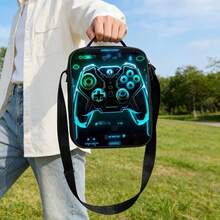 Neon Gamepad Print 3-In-1 Backpack Set, Cool Gamer School Backpack With Lunch Tote & Pencil Pouch, Travel Daypack For Gaming Fans, Large Capacity - Multicolor - View 5