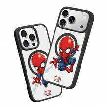 Miniso Marvel Plaid Spider-Man Couple MagSafe Magnetic Charging Compatible With IPhone 18 Pro Max/18 Pro/17/17 Pro Max/16 Pro/15/16 Plus/14/13/17 Air/17 Pro/15 Pro Max/12 Pro Student Men's Anti-Drop Protective Case Compatible With Apple - Black - View 2