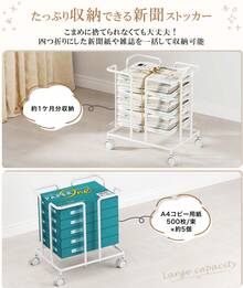 マガジンラック 収納 雑誌収納 新聞ラック 移動可能 キャスター付き 本棚 古本 オフィス用品 国内配送 - ホワイト 1個 - チェックする 5