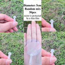 50pcs 5cm Cute Mini Transparent Blank Fans, Children DIY Art Fans, Wedding Birthday Party Small Gifts, Couple Friend Gifts,Summer,Holiday For Outdoor Activities, Vacation, Travel, Outfit Accessories, And Gifting - Multicolor - View 16