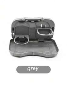 1pc Multifunctional Folding Car Seat Back Tray Table, Car Rear Seat Tray Board With Cup Holder/Drink Holder And Small Item Storage Area, Suitable For Most Car Front Seat Backs, Children's Meal Tray, Beverage Cup Holder, Snack Storage, Temporary Laptop Office And Travel Rear Seat Use - A - View 7