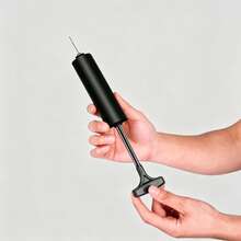 Portable Hand-Pressed Ball Pump (With 3 Needles), Mini Manual Inflator, Suitable For Basketball, Soccer And Various Sports Balls - Black - View 5