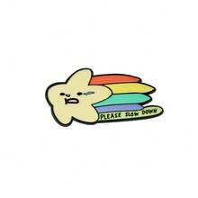 PLEASE SLOW DOWN Enamel Pin Fashion Decorative Badge Ornaments Lapel Bag Badges Gifts - Multicolor - View 8