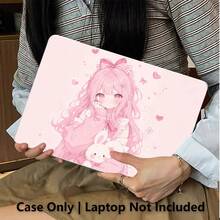 小女孩 UV 印花圖案筆電保護殼，透明硬殼保護套，適用於 MacBook Air 和 Pro/ Matebook D14/D16，耐用塑料 - 查看 3