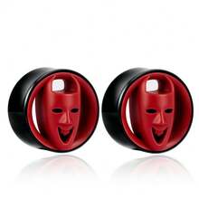 2pcs Hollow Mask Design Ear Tunnels Gauges, Punk Gothic Ear Stretcher Expander Body Piercing Jewelry For Halloween Party - Round - View 20