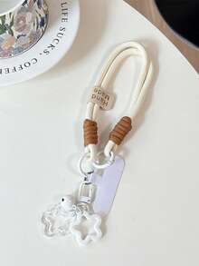 1pc Dopamine Hollow Star Phone Case With Thickened Braided Lanyard, Anti-Drop Keychain - Multicolor - View 19