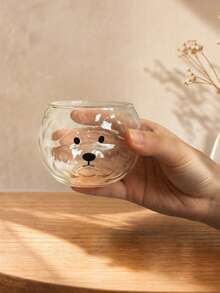 1pc Cute Bichon Frise Glass Bowl, Creative Puppy-Shaped Salad Bowl And Yoghurt Bowl, Suitable For Home Decor And Tableware, Breakfast Yoghurt Bowls And Salad Bowls, Ideal As Gifts And For Festive Decorations - Multicolor - View 12