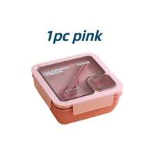 1pc Bento Box With Utensils, Adult Microwaveable Lunch Box, Large Capacity Lunch Box With Sauce Cup, Insulated Bento Lunch Bag - View 10