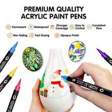 12/24/36/48/72/120pcs Dual Tip Acrylic Marker Set, Durable And Fade-Resistant, Suitable For Artists Painting, Illustration, Handmade Crafts, Back To School Coloring Books And Other DIY Projects - Multicolor - View 5