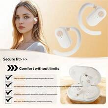 Lenovo EA390 Ear-Hook Wireless Headsets Open Bone Conduction Music Sports Bluetooth Earphones - Off White - View 6
