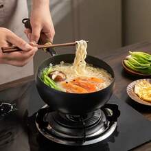 Uncoated Cast Iron Skillet, Multi-Functional Stir-Fry Pan, Large Capacity Wok, Concentrated Heat Conduction, Fast Heating, Suitable For 2-4 People. Healthy Uncoated Design, Deep Bottom, Large Capacity, High Temperature Resistant. Suitable For Kitchen And Restaurant, Perfect For Frying And Stir-Frying. - Multicolor - View 6