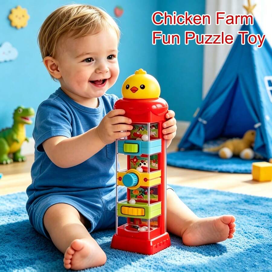 FARM ADVENTURE QUEST Transparent Spiral Egg Transport Toy - Interactive Fine Motor Skill Development Toy, Suitable For Boys And Girls Gift - Multicolor - View 1