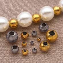 10pcs Stainless Steel Ball Crimp End Beads,Crimps Beads,2 2.4 3 4 5 6mm Stopper Spacer Beads For DIY Jewelry Making Accessories Supplies - Multicolor - View 7
