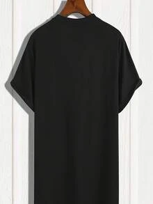 Illustration Of A Fruit Bat And Berries T Shirt - 黑色 - 查看 2
