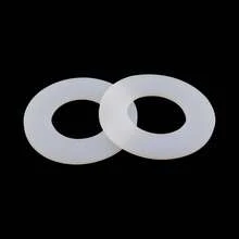 Semetall 4Pcs Flush Valve Seal,Toilet Tank Parts Flush Valve Seal, Silicone Gasket Replacement Parts Toilet Seal Ring-White - ColorB - View 4