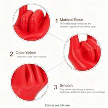 2pcs Red Finger-Shaped Pot Lid Lifter/Anti-Splatter Clip, Creative Palm-Shaped Kitchen Tool, Suitable For Pot Lids And Soup Ladles - Multicolor - View 3