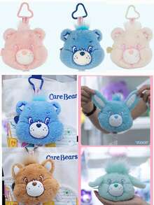 Care Bears 12cm 毛絨硬幣包 耳機收納包 鑰匙圈包掛飾 女孩兒童禮物 車飾包飾迷你拉鍊錢包 - 彩色 - 查看 6