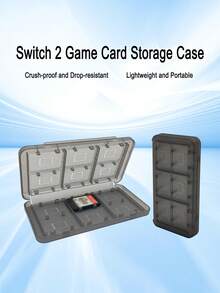 符合人體工學的收納包，兼容 Switch 2，適用於存放遊戲主機與配件。產品附贈保護殼、卡槽盒、鋼化玻璃貼膜、搖桿帽及其他配件套件 - 查看 10