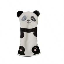 Chinese Style Cartoon Cute Giant Panda Golf Club Headcover, 3D Panda Ears, Exquisite Embroidered Pattern, Lychee Texture PU, Shock-Absorbing Headcover For Field Use - White - View 12