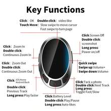Rolling Ring Finger Mouse Bluetooth Page Turner Wireless Video Controller E-Book Page Turner - Black - View 4