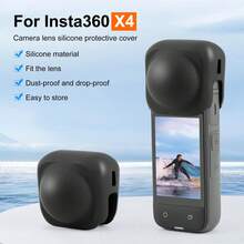 PULUZ 矽膠鏡頭保護蓋 適用於 Insta360 X4 / X4 Air / X5 全景相機 (顏色：黑色) - 查看 2