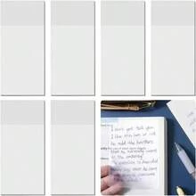300pcs 透明付箋 書くタイトル付箋 シート透明 貼るノート メモ帳 教科書 索引用 書く付箋 繰り返し使える きれいにはがす 資料注釈 メモまとめ(白75× 25mm50枚*6セット) - 白く透明,合計300枚(75 * 25mm) - チェックする 1