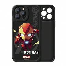 Miniso Marvel 蜘蛛人 浩克 鋼鐵人 美國隊長 樹人手機殼，適用於 iPhone 18 Pro/18 Pro Max/17/17 Pro Max/16/17 Pro/15/14/16 Plus/17 Air/iPhone 13/15 Pro/12/11/15 Plus，防摔防刮保護殼，適用於 Apple - 黑色 - 查看 2