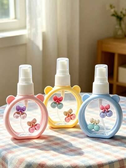 Card Spray Bottle With Bear Ears, Alcohol Hand Sanitizer Small Spray Bottle, Portable Perfume Refillable Spray Bottle, Cherry Small Accessory Portable Spray Bottle, Multiple Colors Available, Refillable, Mini Size Easy To Carry. Can Hold , Toner, Suitable For Healthcare Workers Daily Commute, Students Campus Use, Travel And Vacation Scenarios, Perfect Gift For Nurse Friends, First Choice For Nurses Day, Back To School Season, Teachers Day, Mothers Day, Valentines Day, Back To School Season, Graduation Season