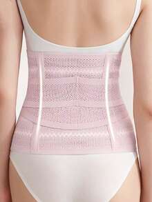 3pcs Strong Compression Waist Trimmer, Body Shaping Waist Cincher, Fitness Waist Trainer For Women - Baby Pink - View 4