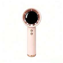 1pc Contrast Color Unisex USB Rechargeable High Wind Power 100-Speed High-Speed Turbo Rotating Mini Handheld Fan For Daily Use - Multicolor - View 14