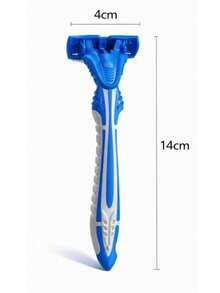 3-Pack Disposable Razors With 6 Blades And Lubricating Strip For Men - View 3
