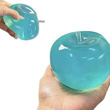 Slow Rebound Transparent Apple Squeeze Toy, Fresh Green Tea Scented Soft Fruit Stress Relief Toy, Smooth Touch Sensory Squeeze For Adults, Mini Portable Relaxation Toy, Suitable For Study, Work And Indoor Daily Leisure - Multicolor - View 2