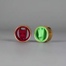 2pcs Hollow Mask Design Ear Tunnels Gauges, Punk Gothic Ear Stretcher Expander Body Piercing Jewelry For Halloween Party - Round - View 10