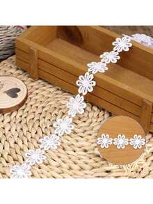 1碼玫瑰花蕾絲混色刺繡水溶性蕾絲飾邊，適用於衣物與旗袍裝飾 - 彩色 - 查看 48