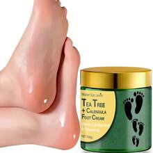 Krim Kaki Tea Tree + Calendula, Cocok untuk Kaki dan Tumit Kering dan Pecah-pecah, Mencegah Pecah-pecah pada Kaki, Membuat Kaki Halus dan Lembut, Perawatan Kaki yang Melembapkan Secara Mendalam - Harum - View 1