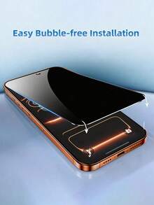 2pcs 17/16 Pro Max/16 Plus/15 Pro Max/14/13/12/11 Anti-Peeping Privacy Screen Protector, AR Transparency Enhancement Technology, No Color Distortion, 3D Curved Edge, More Comfortable Touch - Black - View 6