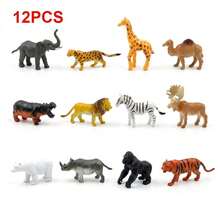Juego de Simulación de Zoológico Modelos de Animales Juguetes de Imaginación Creativa para Niños - Animales salvajes en miniatura - Ver 1