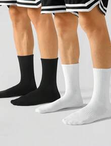 Kit 6,12 e 24 Pares De Meia Masculina Cano Alto Unissex 40-46 - Multicolorido - Visão 2