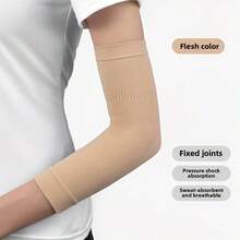 2-Pack Multi-Purpose Compression Sleeves, Elastic Support For Elbow, Wrist, Arm & Calf, Ideal For Yoga Sports Pressure Relief - Light Beige - View 3
