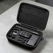 硬殼便攜收納盒,相容 Osmo Action 5 Pro / Action 4 / Action 3,防震保護旅行攜行包,附客製化泡棉切割槽、網袋與舒適手提把手,可收納完整相機配件 - 查看 3
